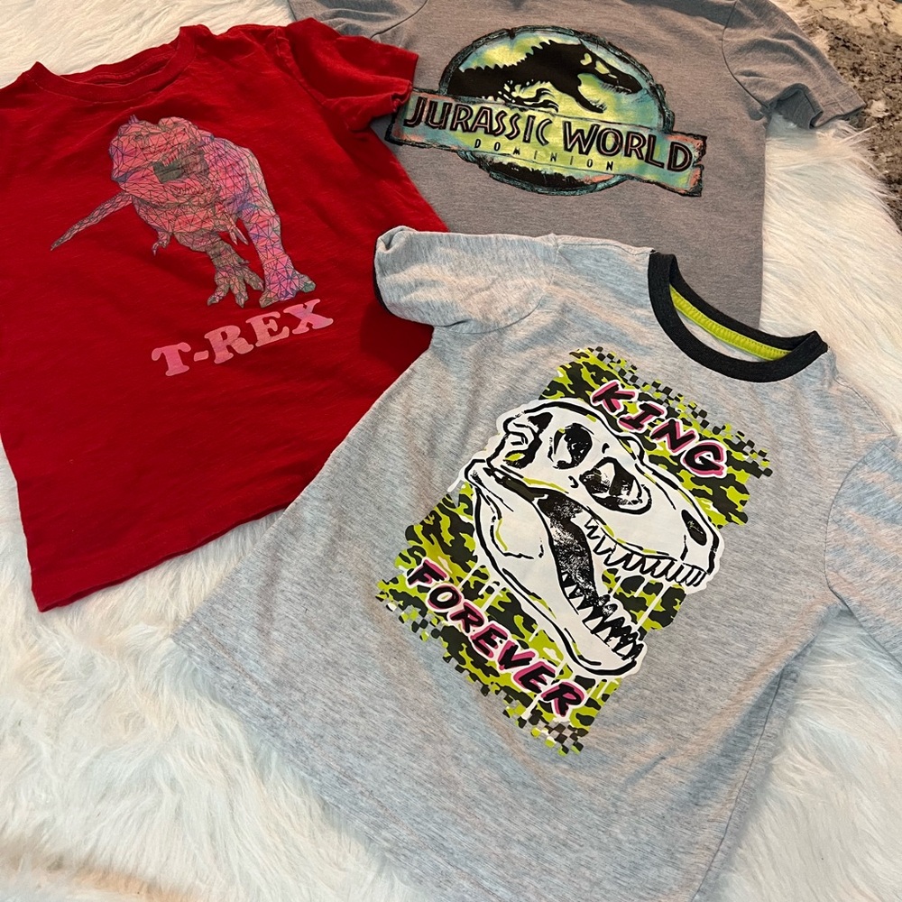 Bundle of 3 Dinosaur Graphic Kids T-Shirt